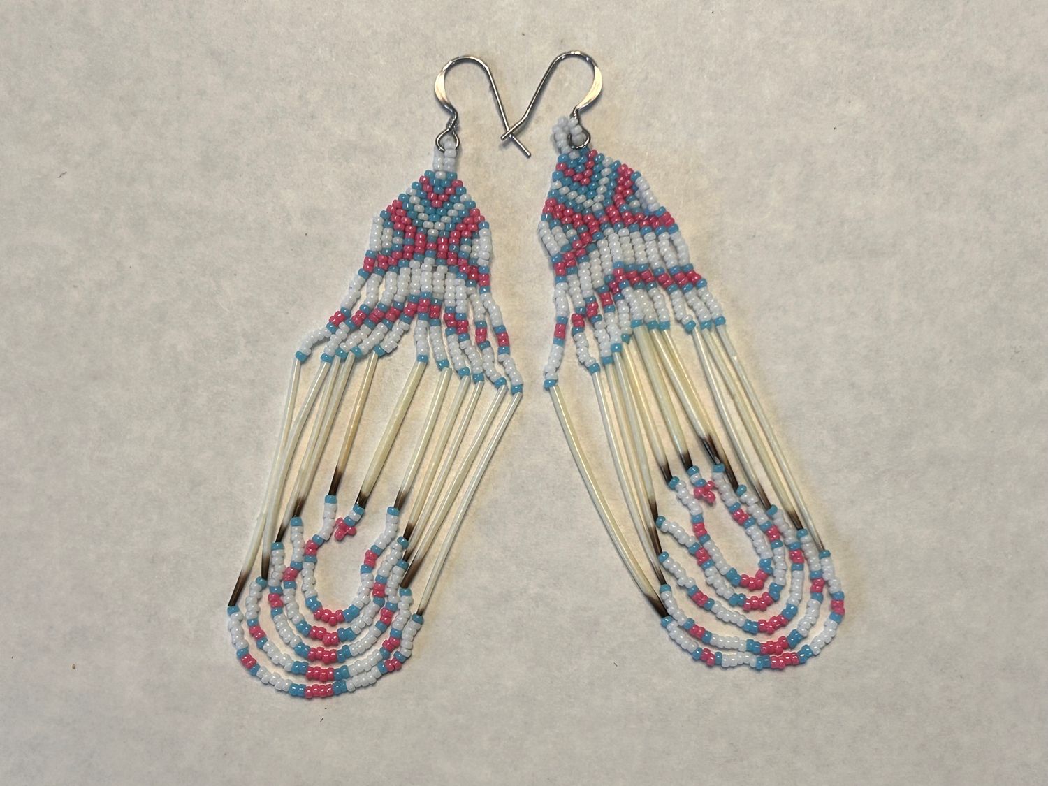 Handcrafted Porcupine Quill Beaded Earrings 928