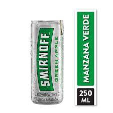 Coctel smirnoff manzana lata 250 ml