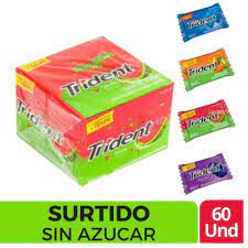 Chicle trident Pequeño Cj X 60