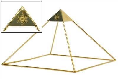 Buddha Maitreya the Christ 9&quot; Ascension Head Pyramid with Etched Metatron&#39;s Cube Capstone