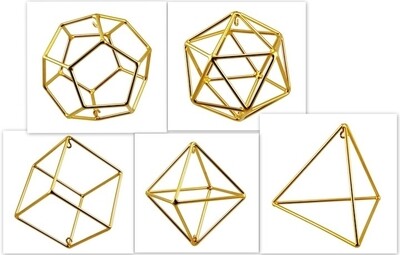 Set of Platonic Solids - Medium