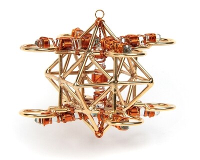 Buddha Maitreya the Christ Extra Small Maitreya Solar Cross - Copper wrap