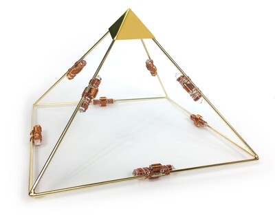 Buddha Maitreya the Christ 9&quot; Meditation Head Pyramid with Capstone and 8 Etheric Weavers