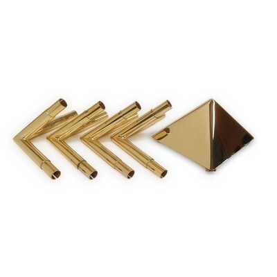 Meditation Pyramid Connectors - 24K Gold-plated