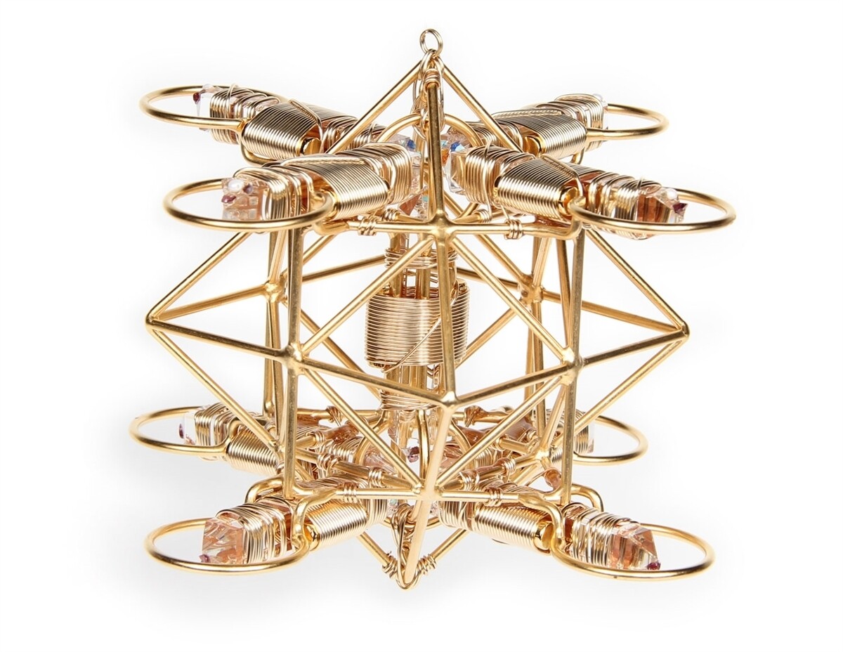 Buddha Maitreya the Christ - Small Maitreya Solar Cross - 12k Gold-fill Wire