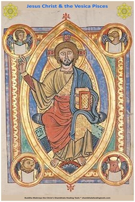 Jesus Christ &amp; the Vesica Pisces - Poster Print