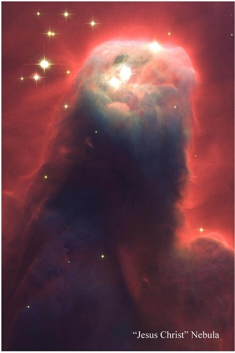 Jesus Christ Nebula - Poster Print