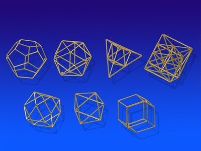 Set of Pythagorean Solids - Small