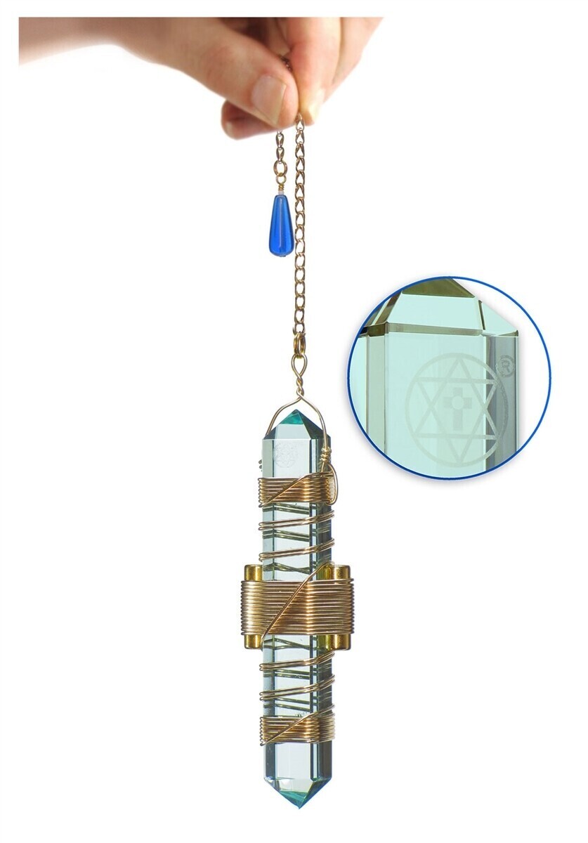 Buddha Maitreya the Christ 3.5&quot; Etheric Weaver in Goldfill wire  - Choice of 5 Colors, Crystal Color:: Aqua Siberian Quartz Crystal