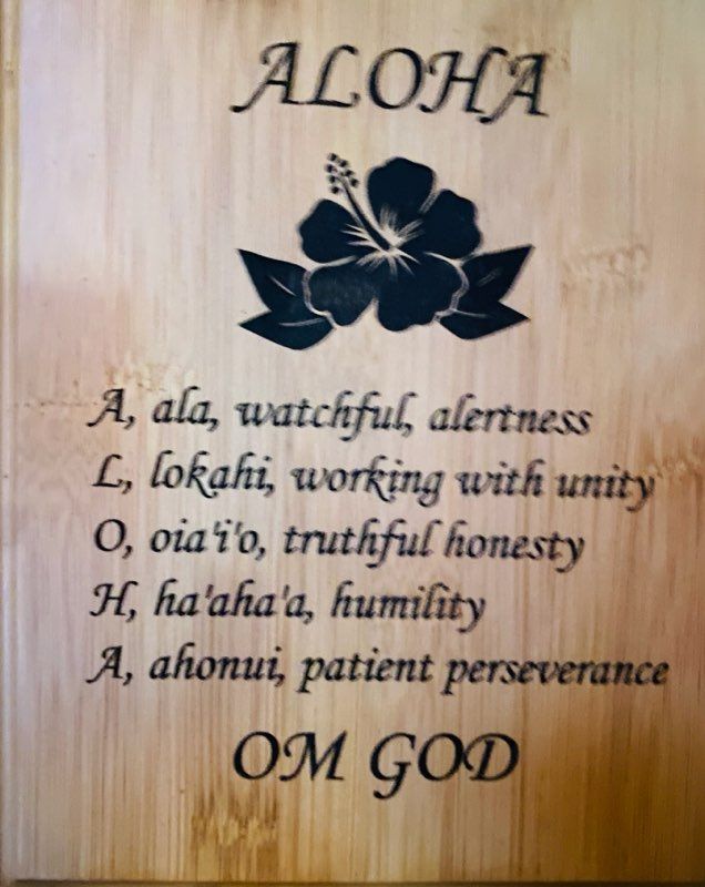 Aloha - Bamboo Plaque