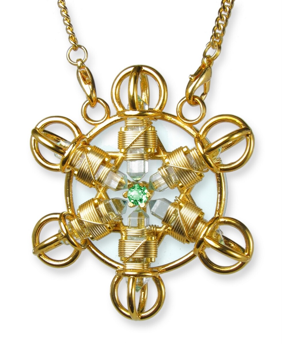 Buddha Maitreya the Christ 24K Gold-plated Shambhala Star with 12K Gold-fill wire