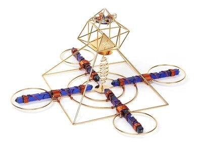 Buddha Maitreya the Christ Solar Cross with Sapphire