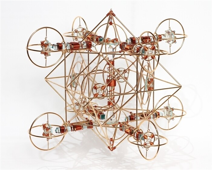 Buddha Maitreya the Christ - Large Maitreya Solar Cross with 14 Etheric Sri Yantra Solar Forms