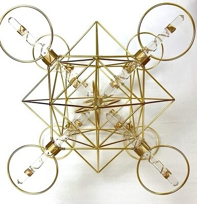 Buddha Maitreya the Christ - Large Maitreya Solar Cross with 12K Gold-fill Wire