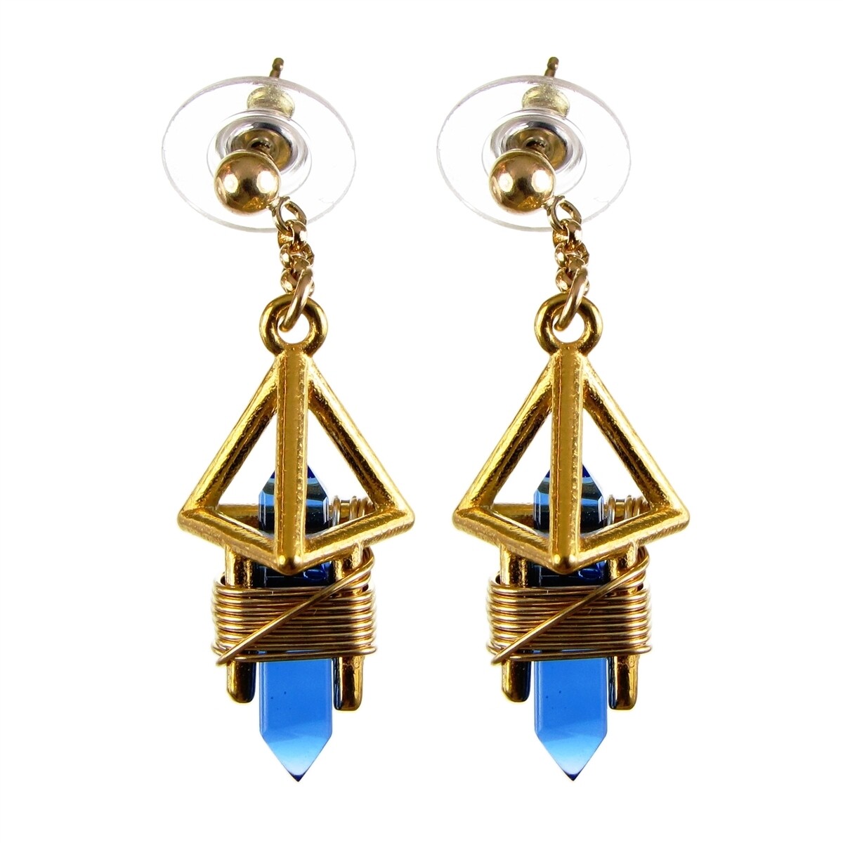 Buddha Maitreya the Christ 7/8" 24k Goldplated Deva Vajra Weaver Earrings - Gold
