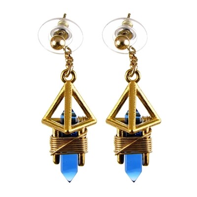 Buddha Maitreya the Christ 7/8" 24k Goldplated Deva Vajra Weaver Earrings - Gold