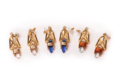Christ Sacred Heart 7/8" 24k Goldplated Vajra Weaver Earrings