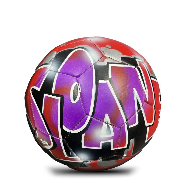 Soccer Ball with Graffiti Swirl Design