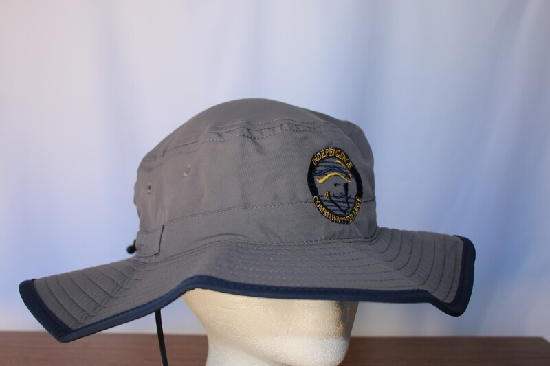 Boonie Hat, Grey w/ Navy Trim, Pirate Medalian Logo