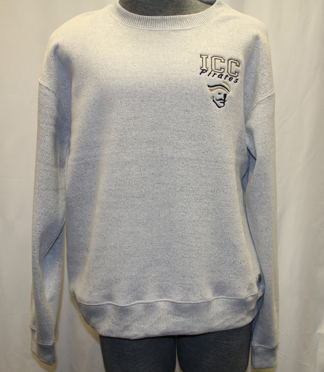 Crew Neck Sweatshirt with ICC Pirates Logo on Left Chest, Size: XXXLarge