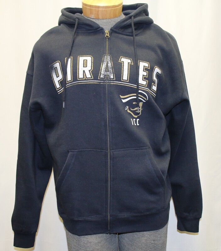 Navy Full Zip Hoodie with PIRATES