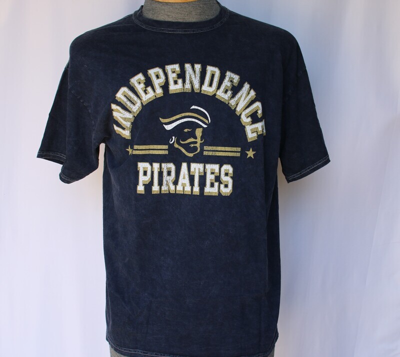 Navy Mineral Wash T-Shirt with Independence Pirates