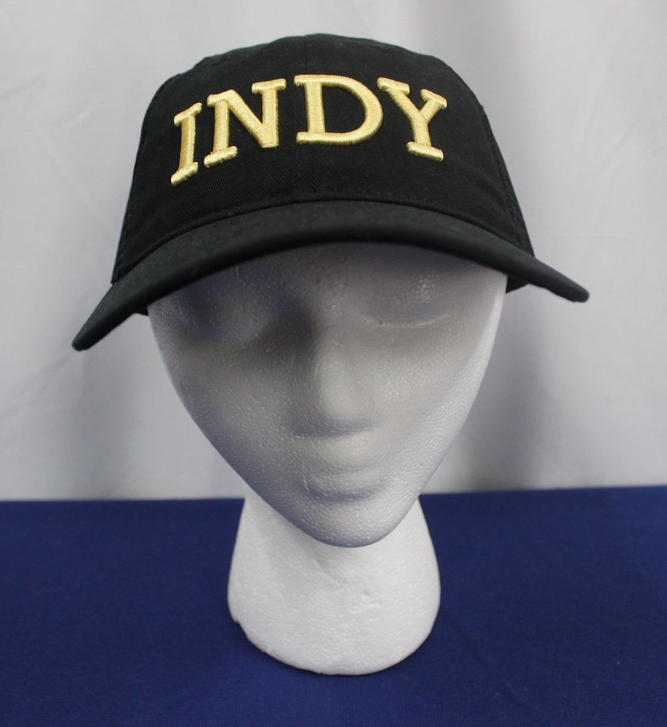 Black Trucker Cap w/ Gold INDY