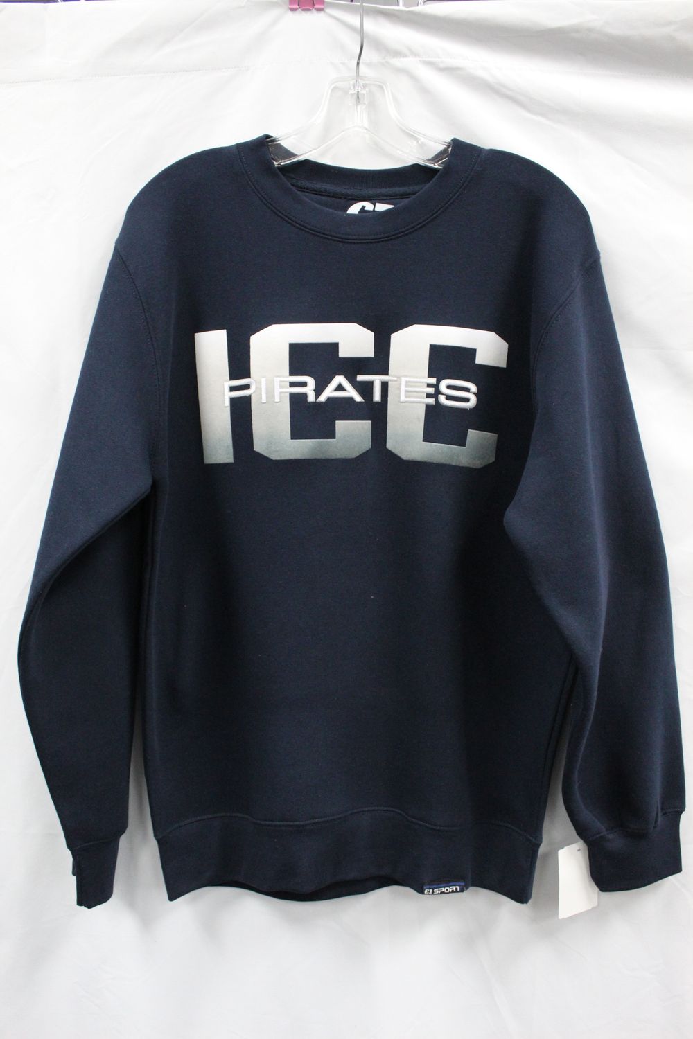 Crew Sweatshirt, Navy with Ombre ICC Behind Applique PIRATES
