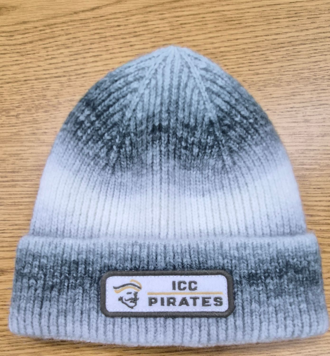 Grey Marble Beanie with Trucker Patch