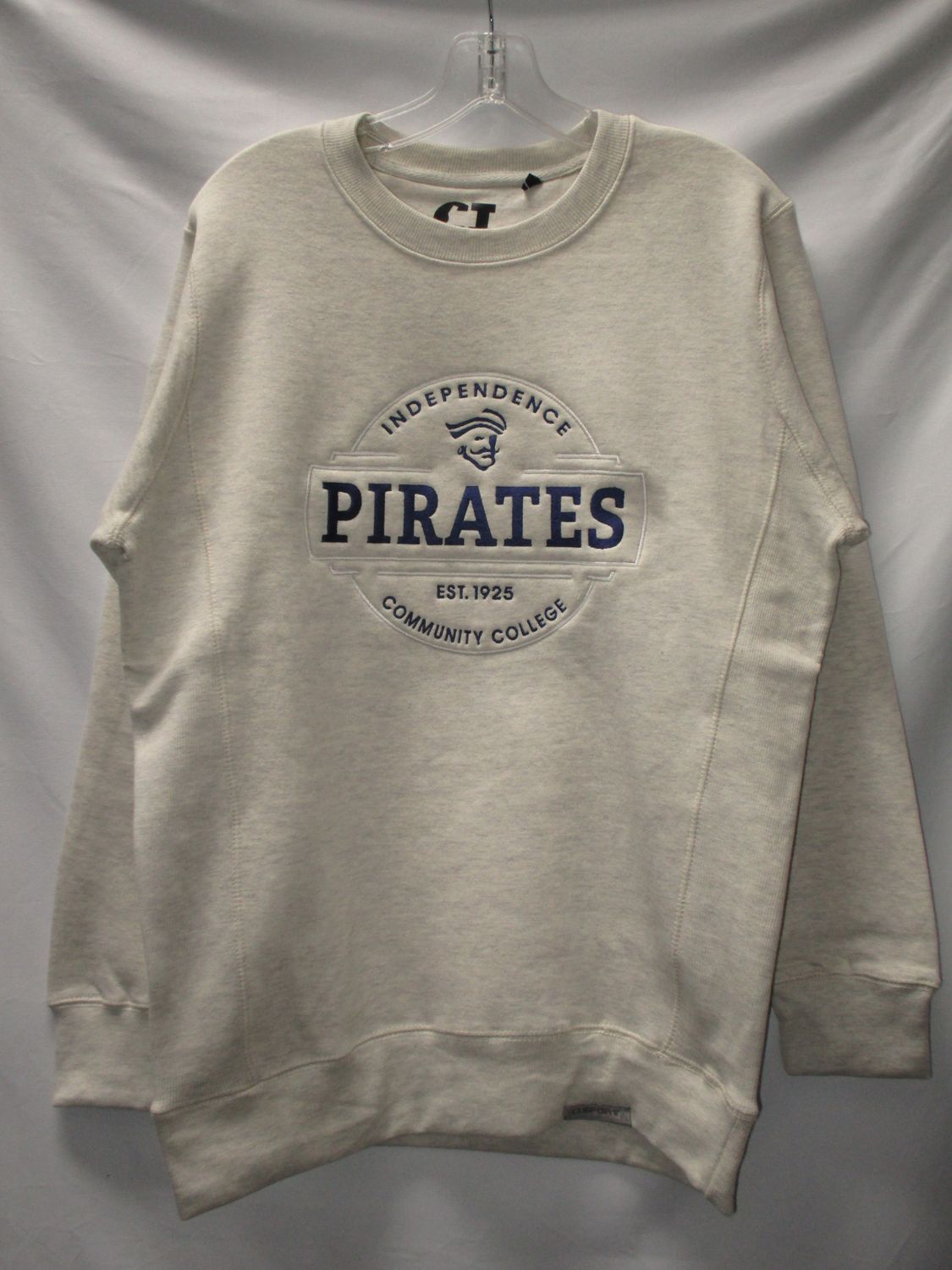 Classic Crew with Embroidered Full Chest Logo, Oatmeal, Krum