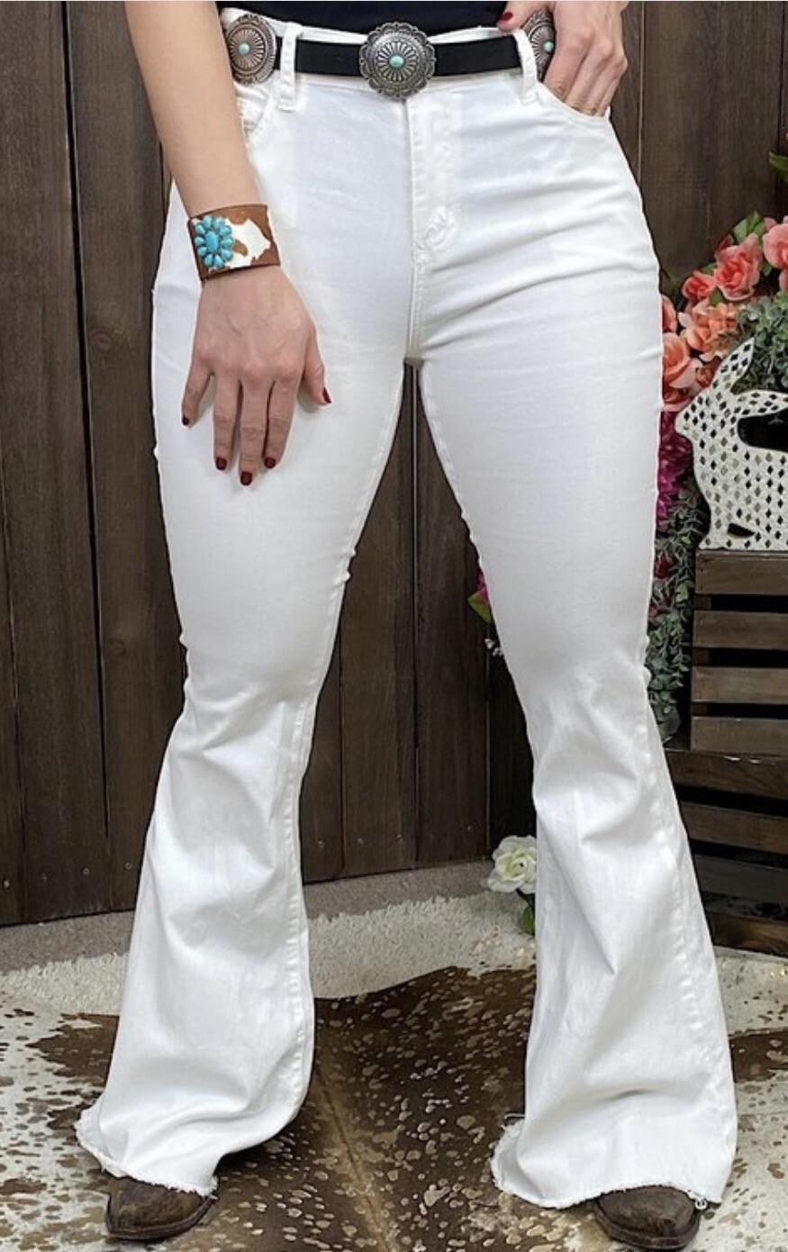White Bell Bottoms