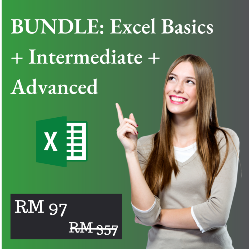 Microsoft Excel Bundle: Basics + Intermediate + Advanced