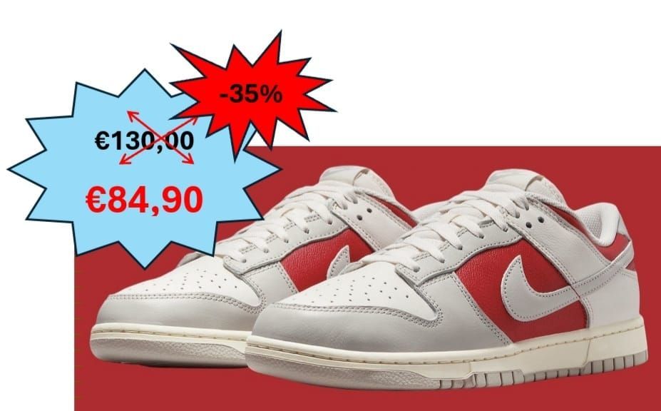 SNEAKERS NIKE DUNK LOW LIGHT IRON ORE GYM RED