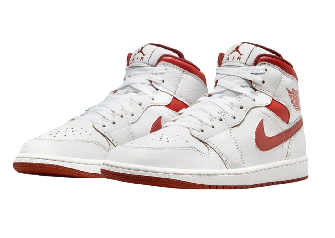 SNEAKERS JORDAN 1 MID SE WHITE DUNE RED