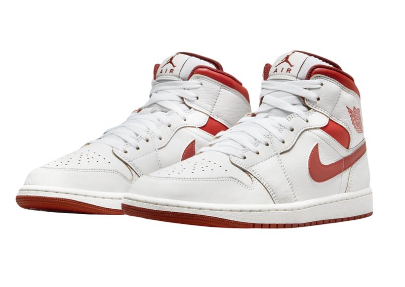 SNEAKERS JORDAN 1 MID SE WHITE DUNE RED