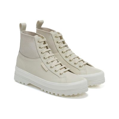 SUPERGA SNEAKERS ALPINA 2644 LEATHER KNITTED NAPPA SUPERGA SNEAKERS ALPINA 2644 LEATHER KNITTED NAPPA