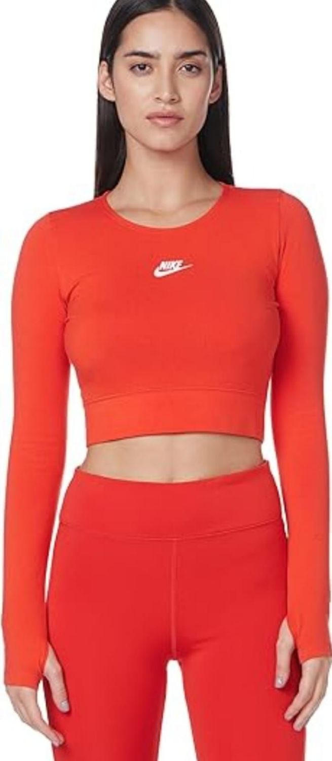 NIKE Crop Top Dance Trainings Long Sleeve Top Donna Ragazza