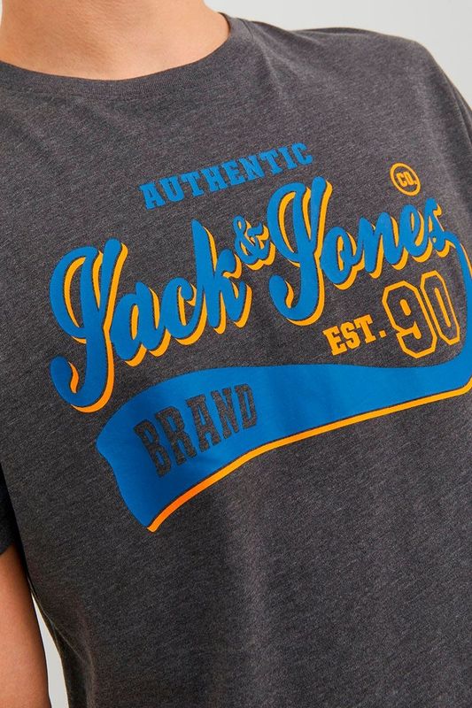 JACK & JONES T-SHIRT UOMO DARK GREY MELANGE TG. M