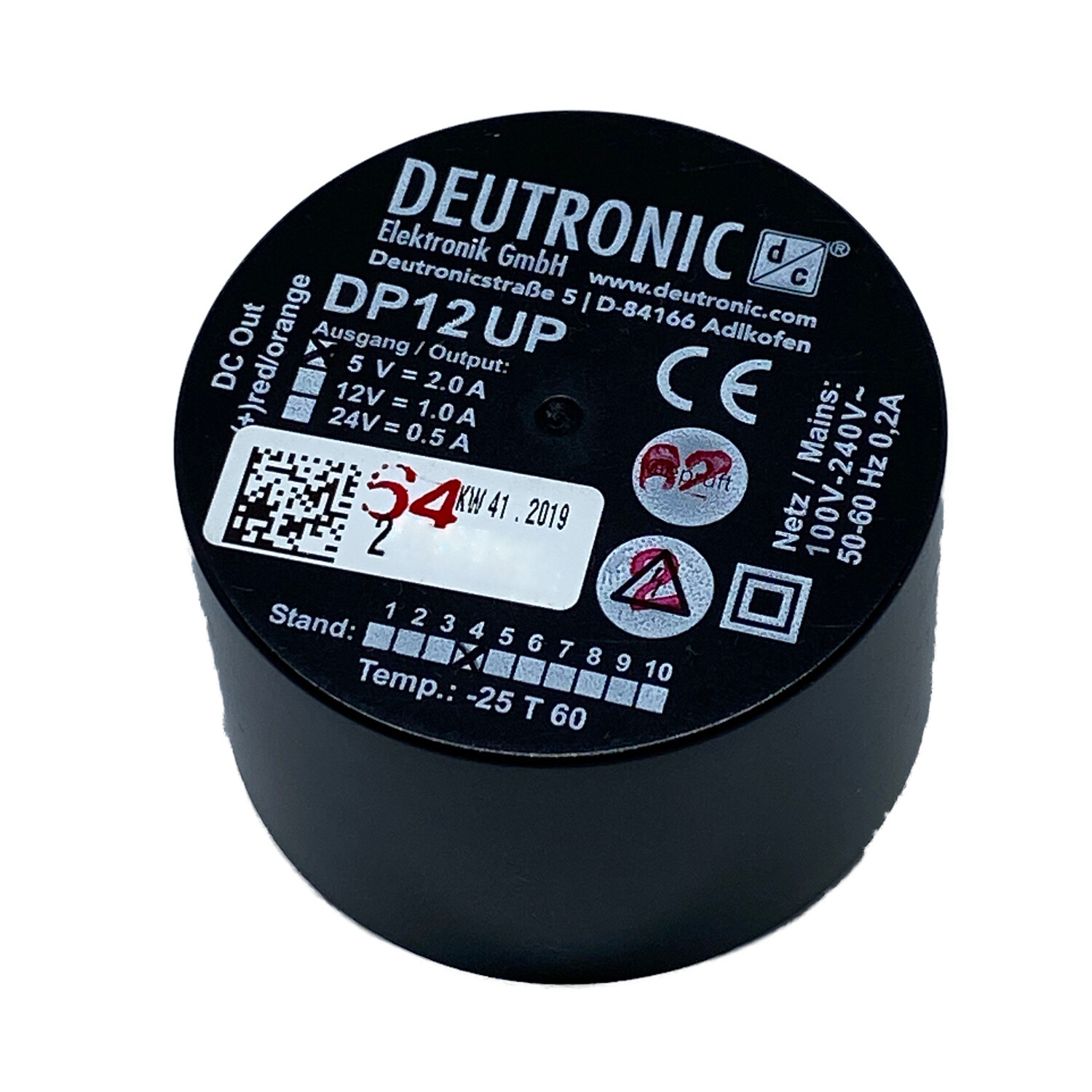 Deutronic Unterputz Netzteil 12V DP12UP-5-C
