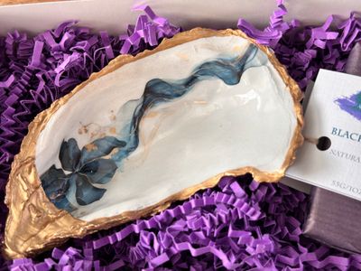 BLUE SMOKE  SOAP DISH