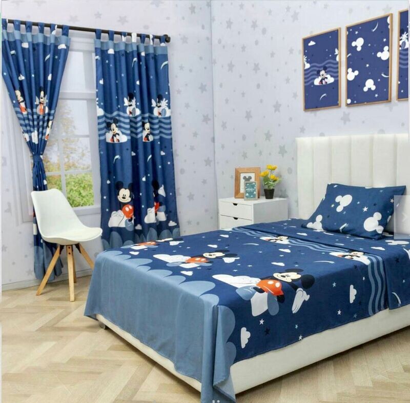 Combo sabanas mas cortinas Infantil