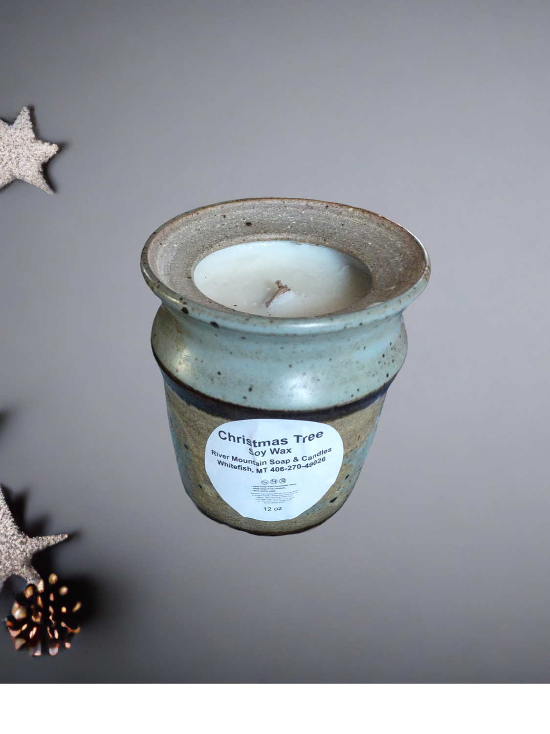 Christmas tree ceramic jar