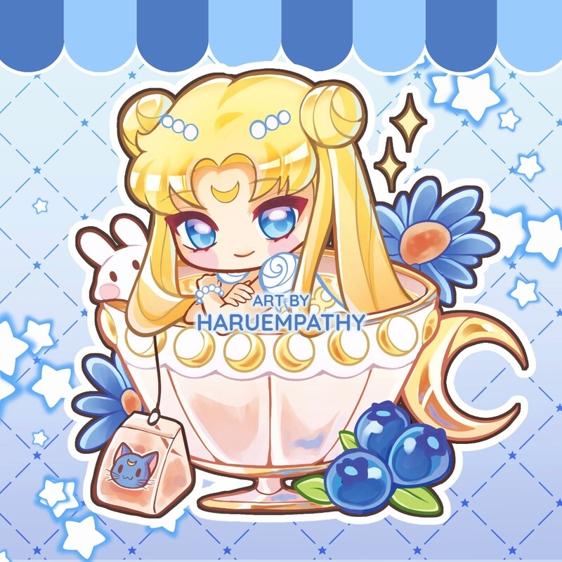 ♡ Serenity &amp; Luna - Keychain ♡ Majokko Tea Time