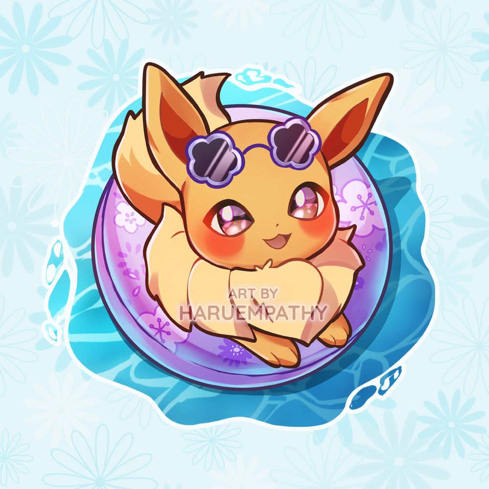 ♡ Fluffy Cutie <Summer Holiday!> - Keychain ♡ PKM