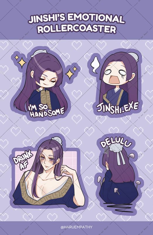 ♡ Jinshi's Emotional Rollercoaster - Sticker Sheet ♡ The Farmacist