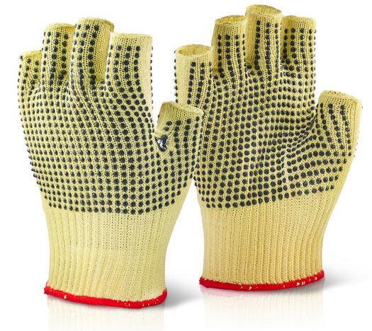 Beeswift Reinforced Fingerless Dotted Gloves