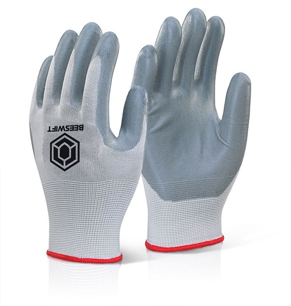 BEESWIFT NITRILE FOAM POLYESTER GLOVES