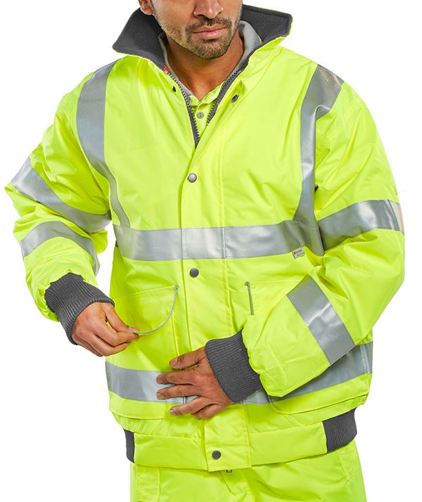 Beeswift Super Bomber Hi-Vis Waterproof Jacket