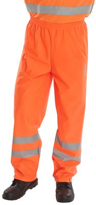 Beeswift Hi-Vis PU Overtrousers