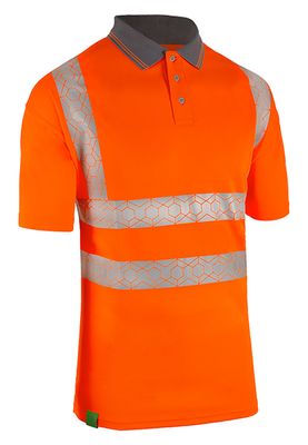 Beeswift Envirowear Hi-vis Short Sleeve Recyclable Polo Shirt